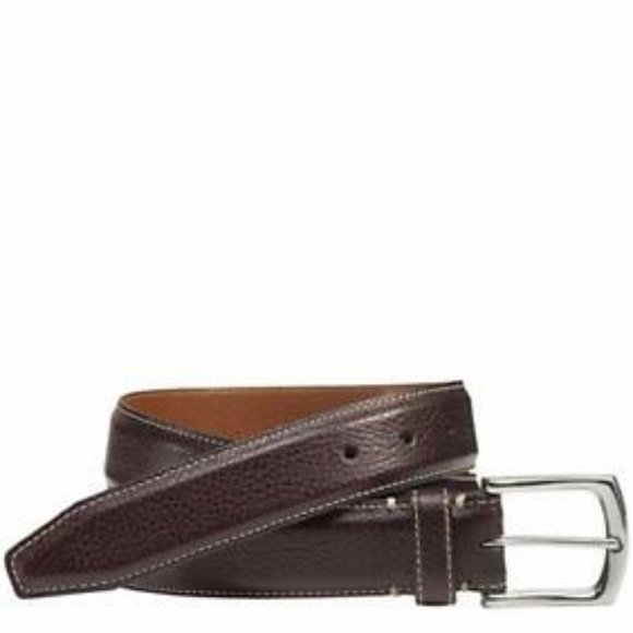 🎁 JOHNSTON & MURPHY Calfskin Leather Belt - Picture 1 of 5